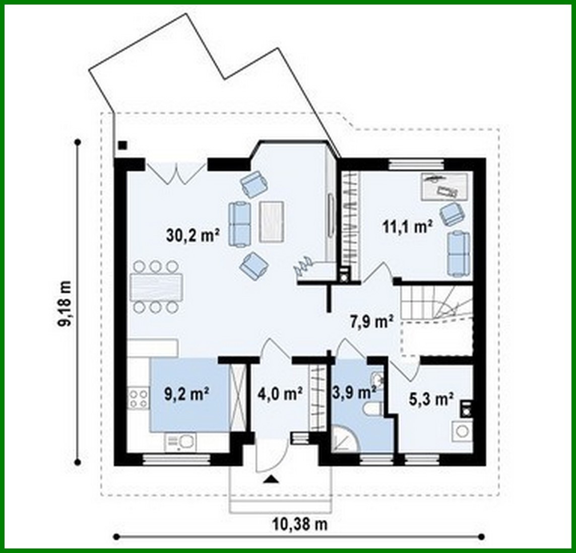 Visualization gallery - Project of a small eco house with an attic