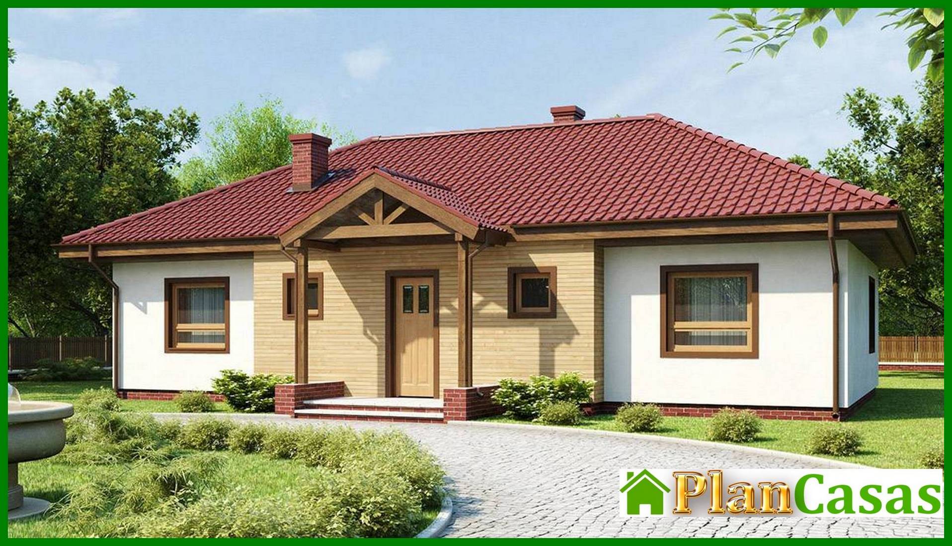 The project of a symmetrical one-story house house plan