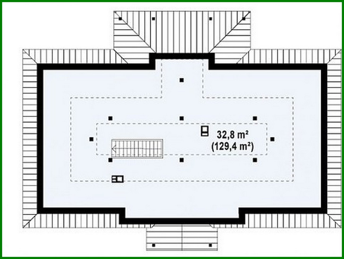 Visualization gallery - The project of a symmetrical one-story house