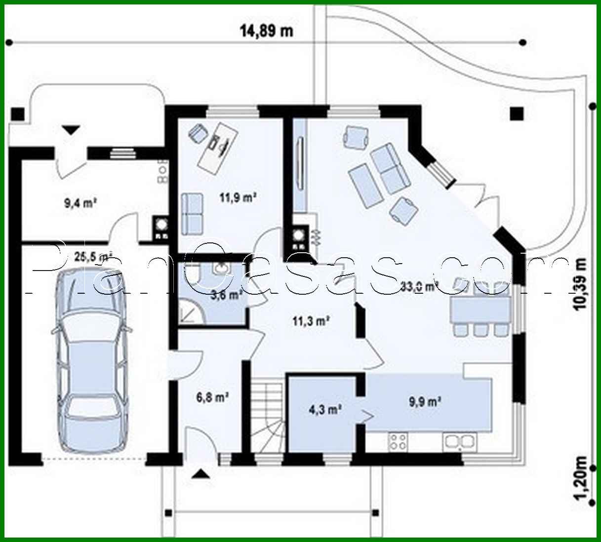 Visualization gallery - House project with garage, corner terrace