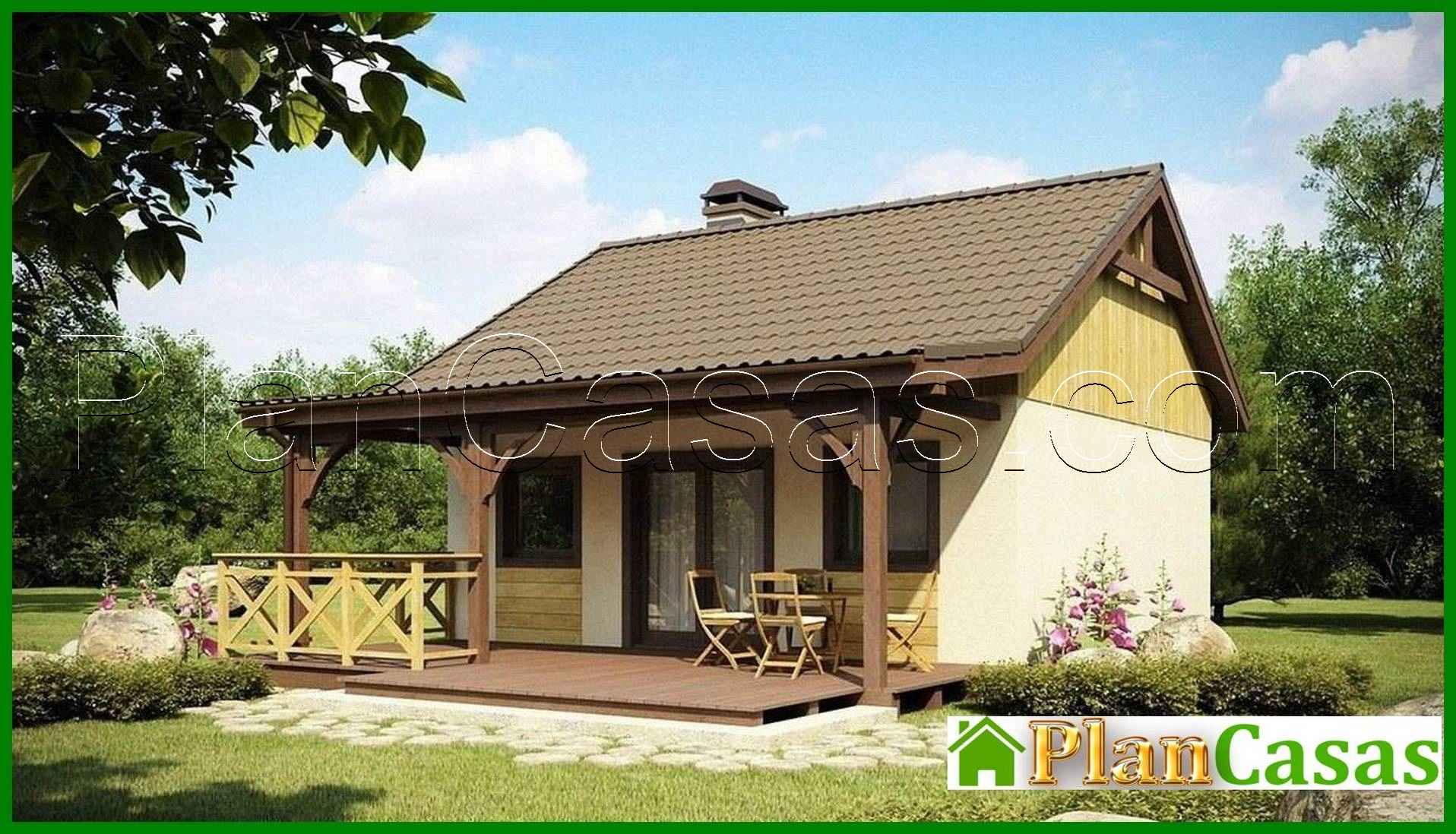 Visualization gallery - Project of a small house with a covered terrace