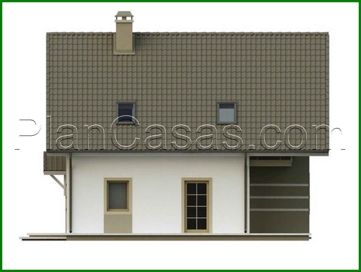 Visualization gallery - The project of a stylish economical cottage with an attic