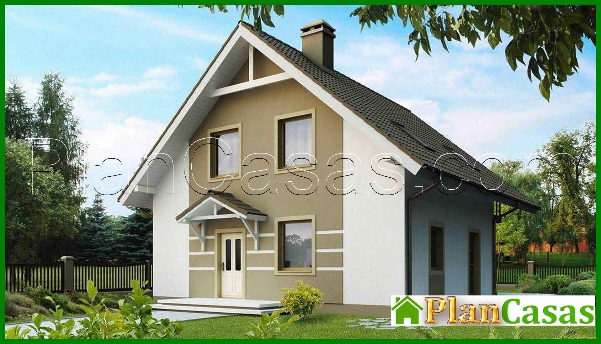 The project of a stylish economical cottage with an attic house plan