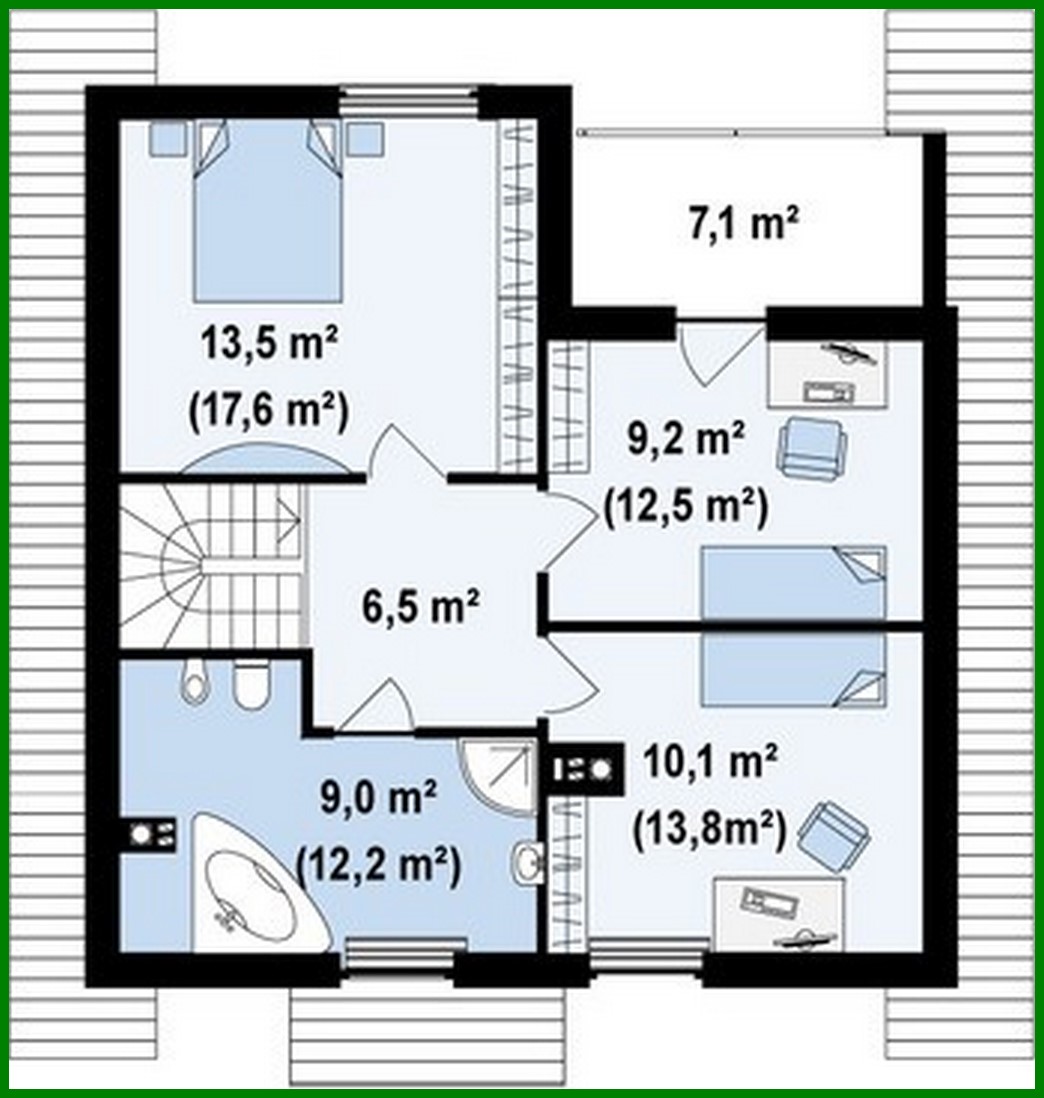 Visualization gallery - The project of a stylish economical cottage with an attic