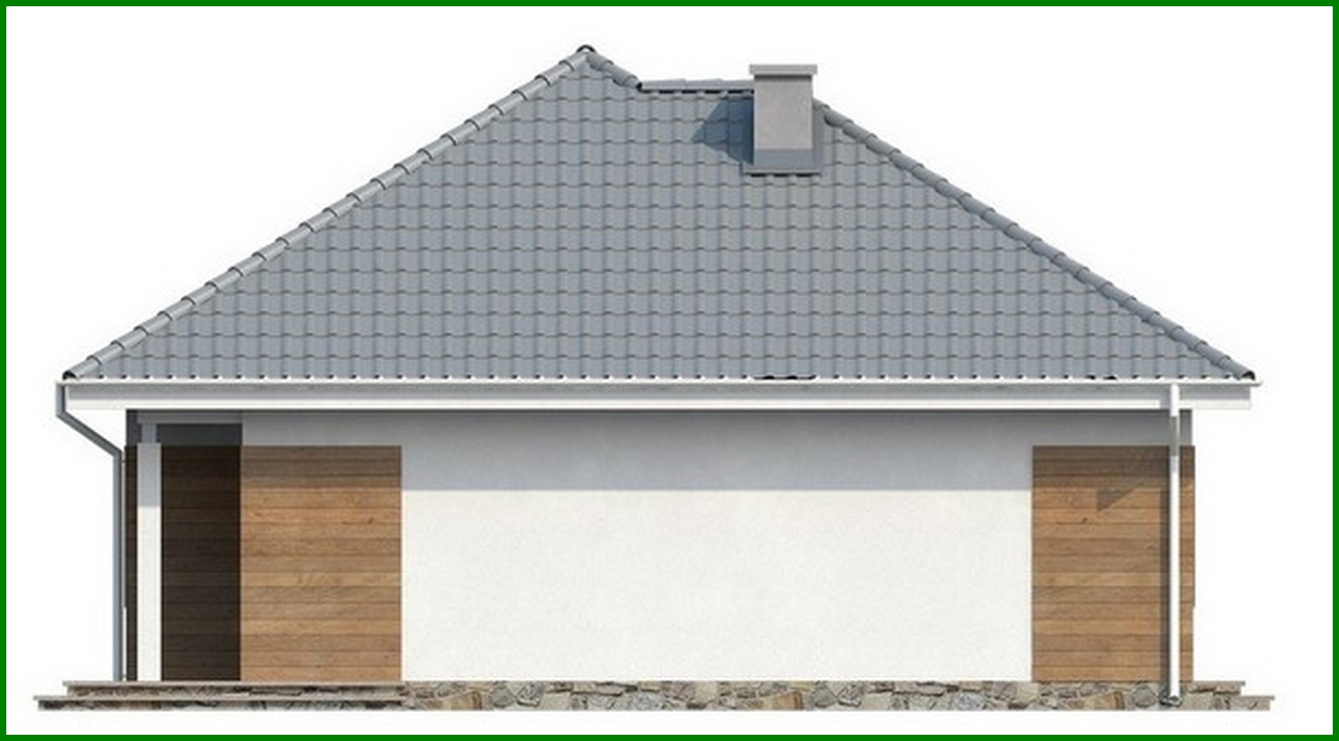 Visualization gallery - One-storey house project with a covered terrace