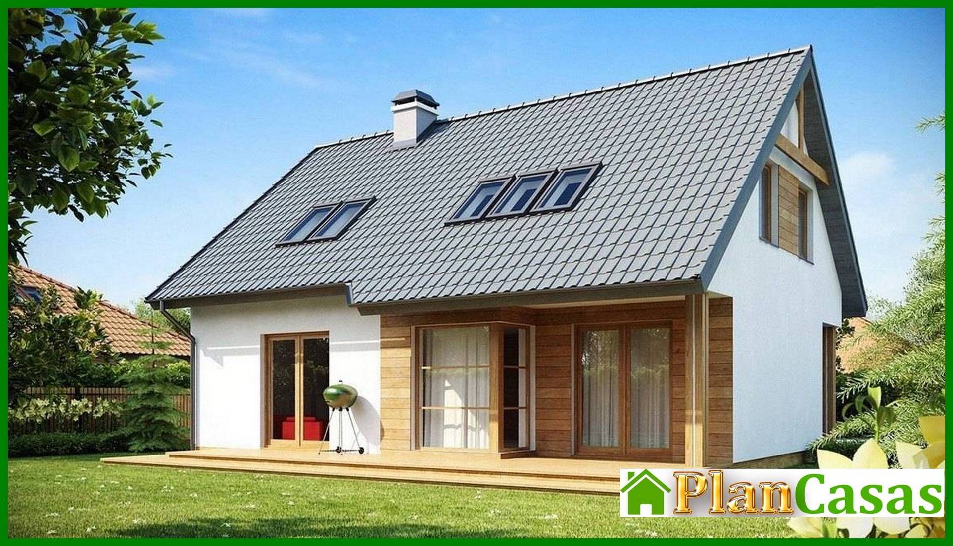 The project of an economical comfortable house with an attic house plan