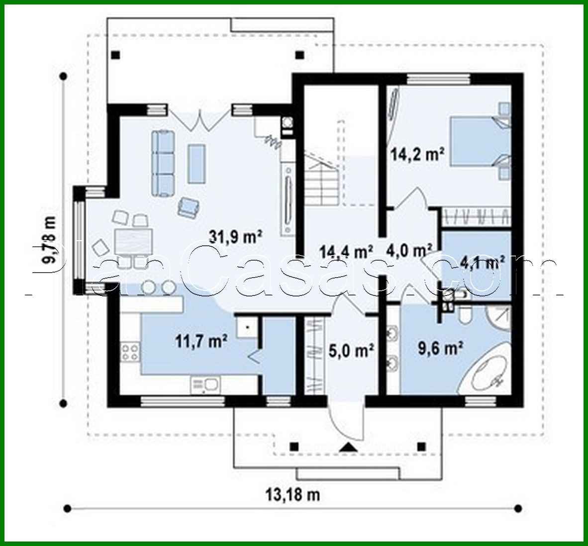 Visualization gallery - House project with an attic, bay window and balcony, stylish facade