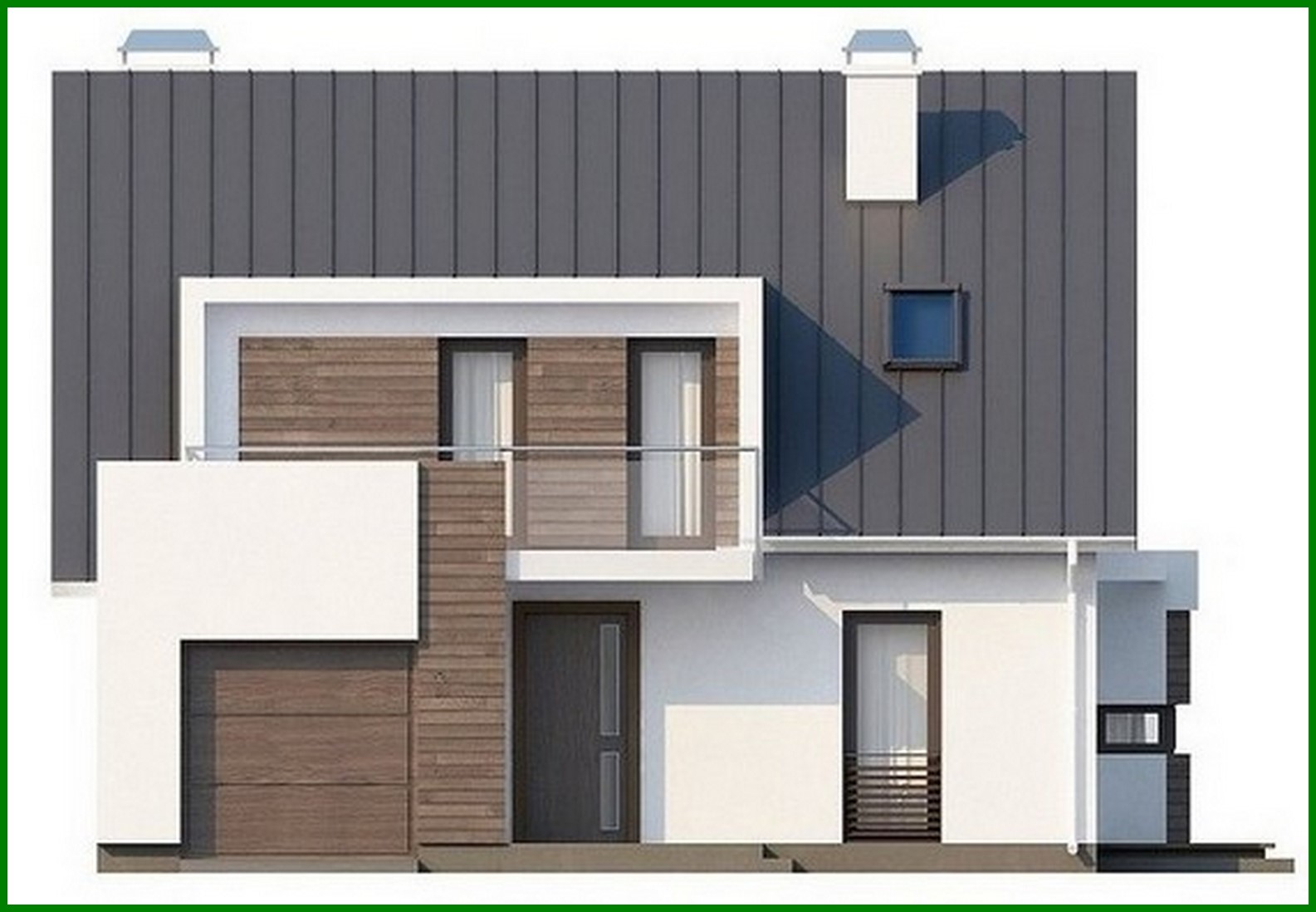 Visualization gallery - Project of a modern house with a garage