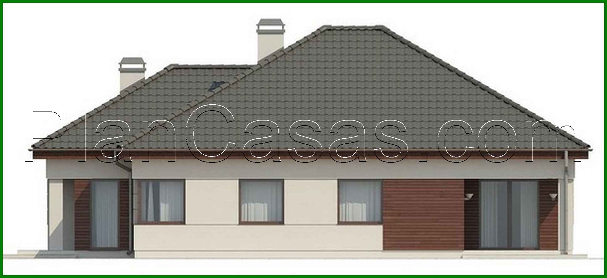 Visualization gallery - One-storey cottage with a corner terrace