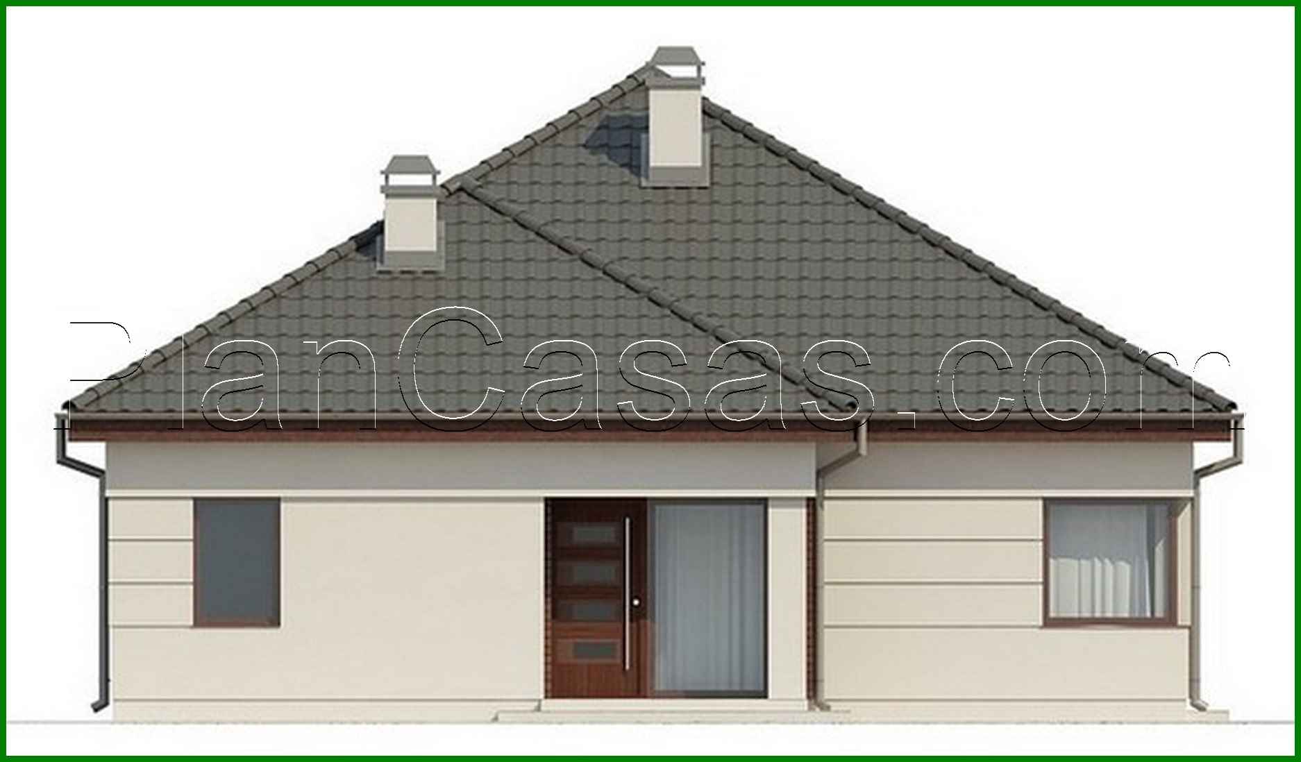 Visualization gallery - One-storey cottage with a corner terrace