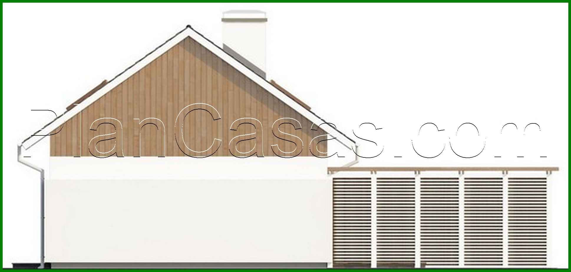 Visualization gallery - Cottage project with an attic, gable roof and wooden facade