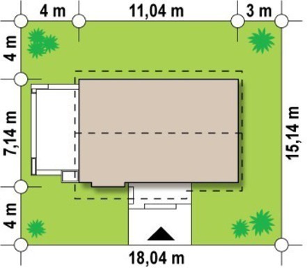 Visualization gallery - The project of a small classic one-story house