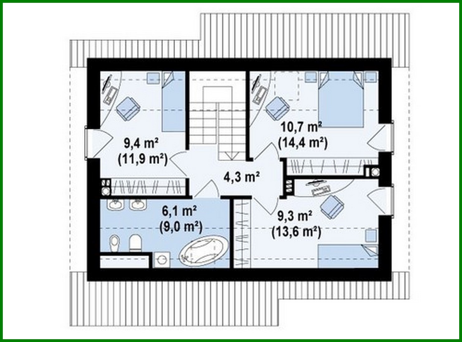 Visualization gallery - The project of a small cozy country cottage in a classic style