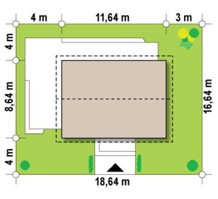 Visualization gallery - The project of a classic one-story country house with an attic and a gable roof