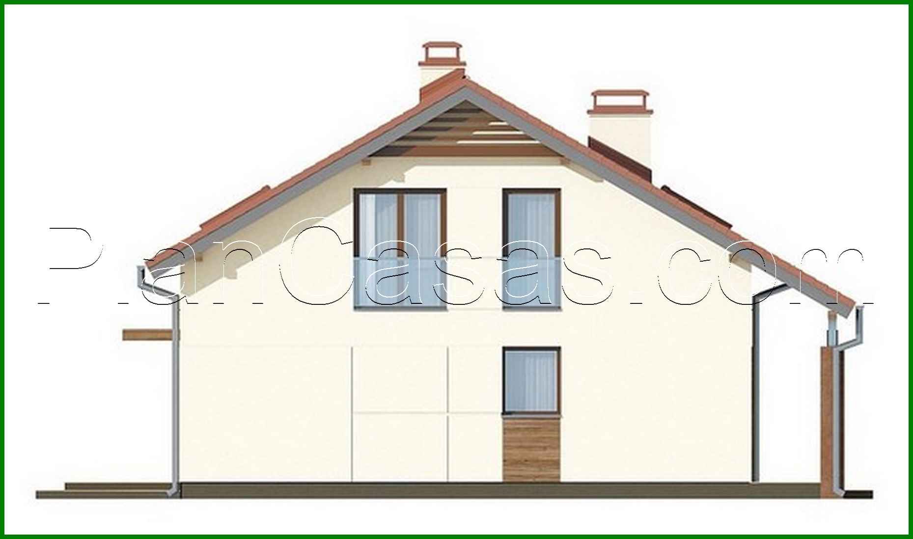 Visualization gallery - House project with attic and guest rooms on the ground floor