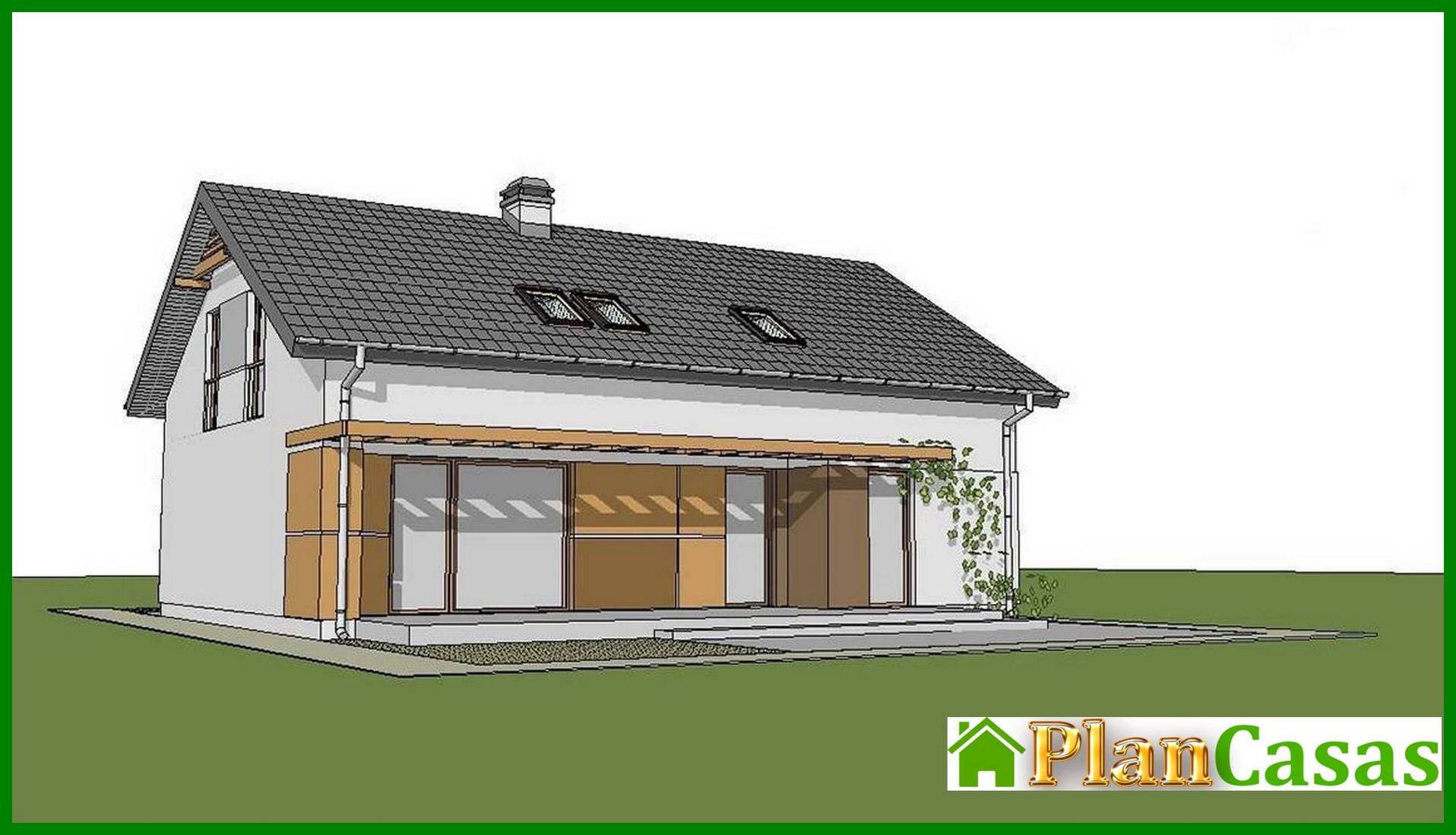 Visualization gallery - House project with attic and guest rooms on the ground floor