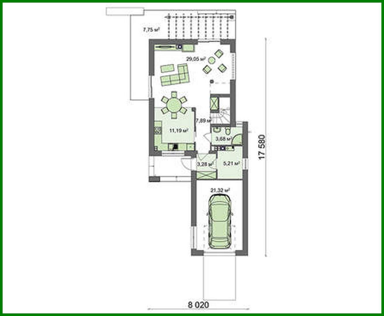 Visualization gallery - The project of a two-story cottage with a garage