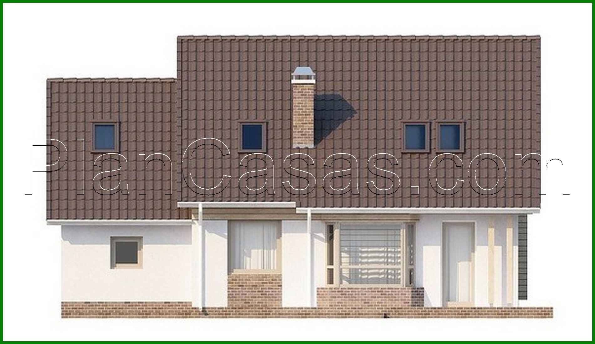 Visualization gallery - Project of a stylish house with an attic and a garage