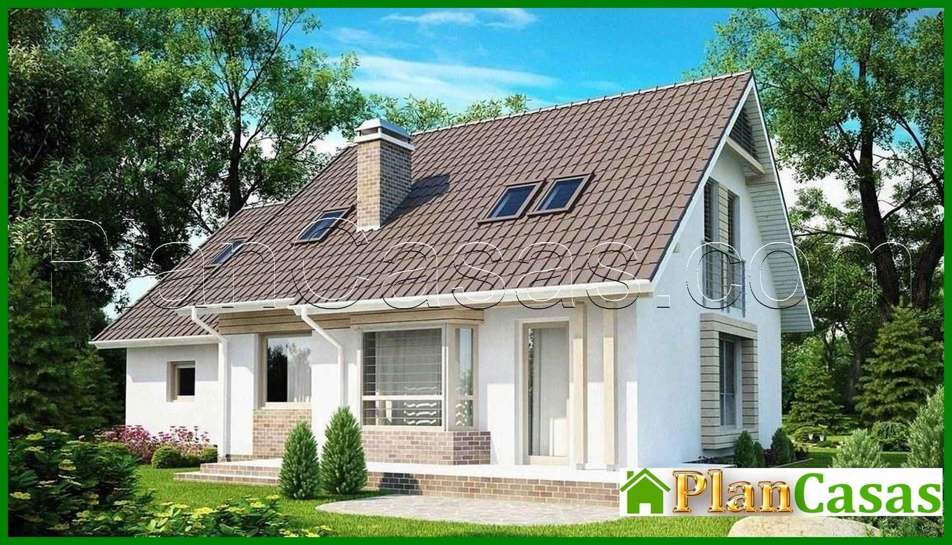 Visualization gallery - Project of a stylish house with an attic and a garage