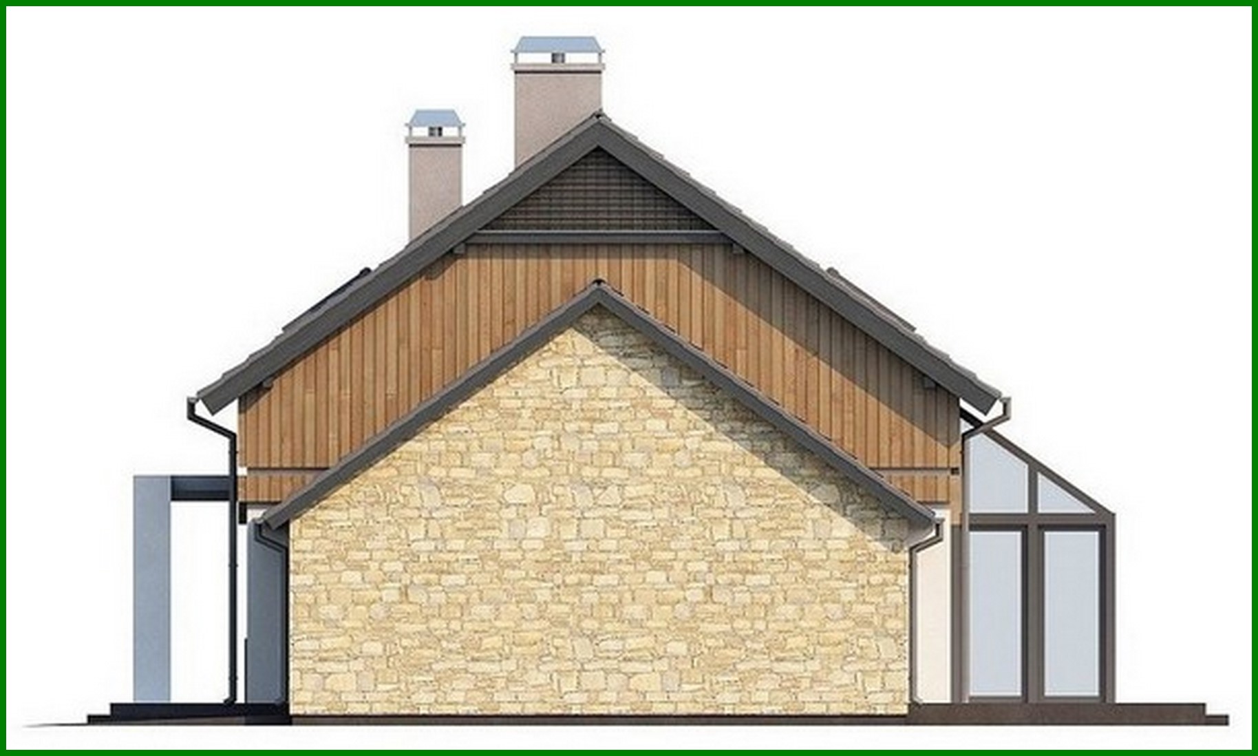 Visualization gallery - House project with a glazed terrace