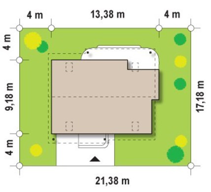 Visualization gallery - Cottage project with garage, balcony and bay window