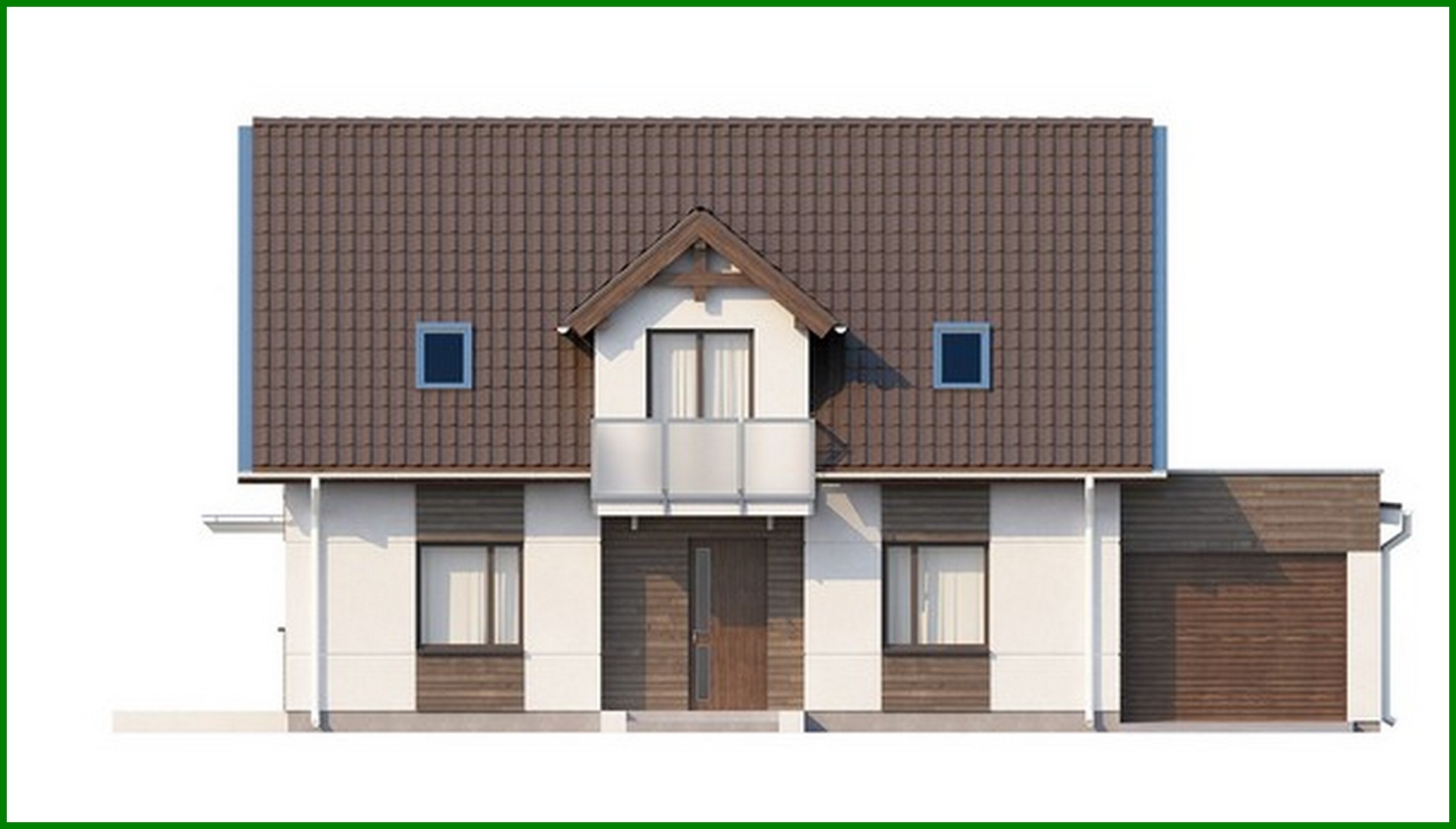 Visualization gallery - House project with a garage and an original attic