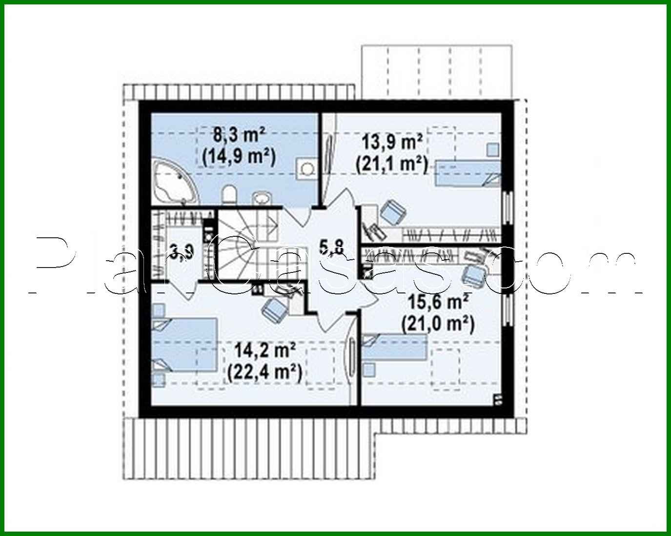 Visualization gallery - House project with attic, additional bedroom, glazed terrace