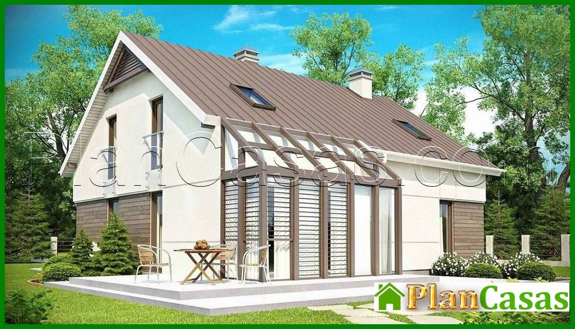 Visualization gallery - House project with attic, additional bedroom, glazed terrace