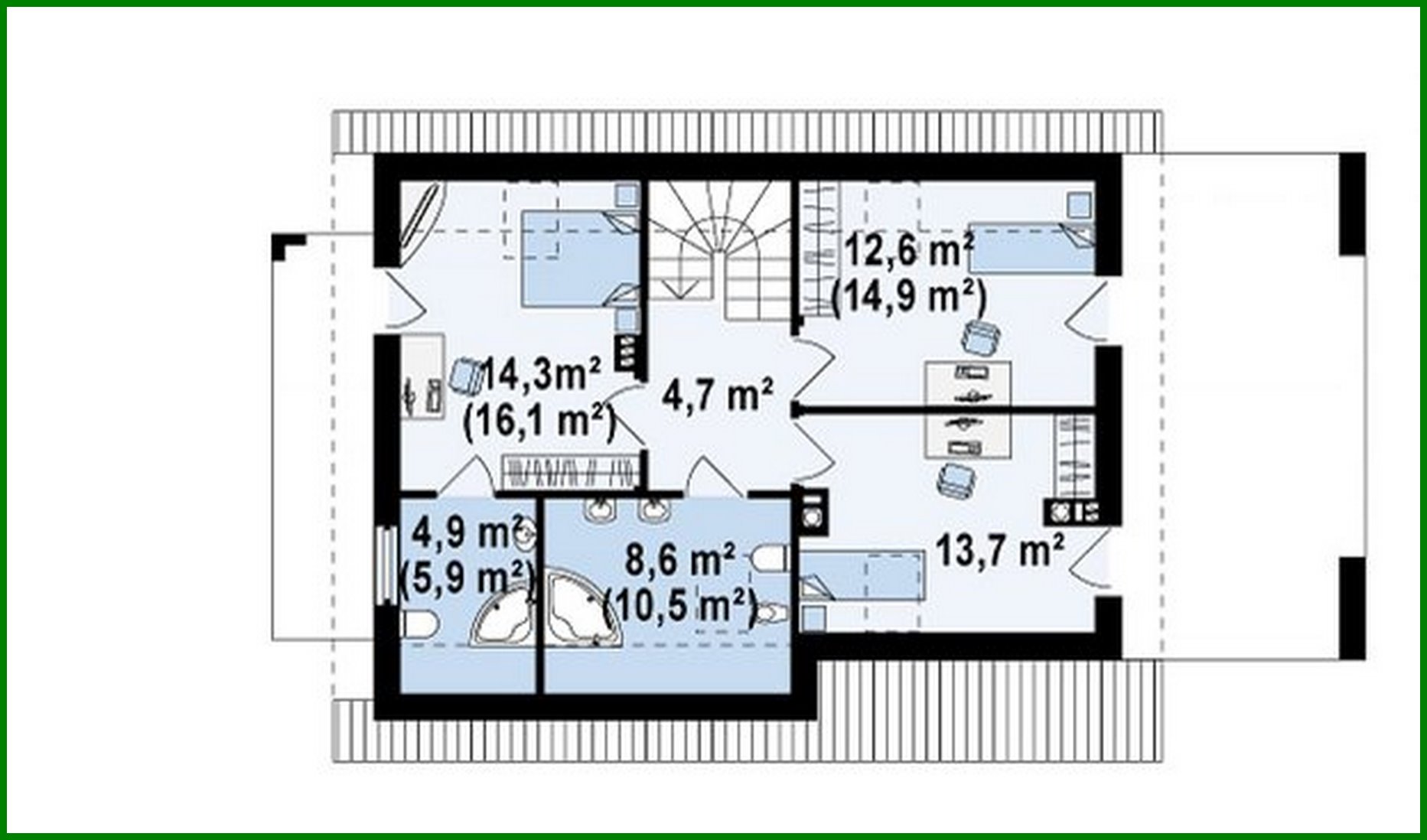 Visualization gallery - Cottage project with a terrace and modern elements
