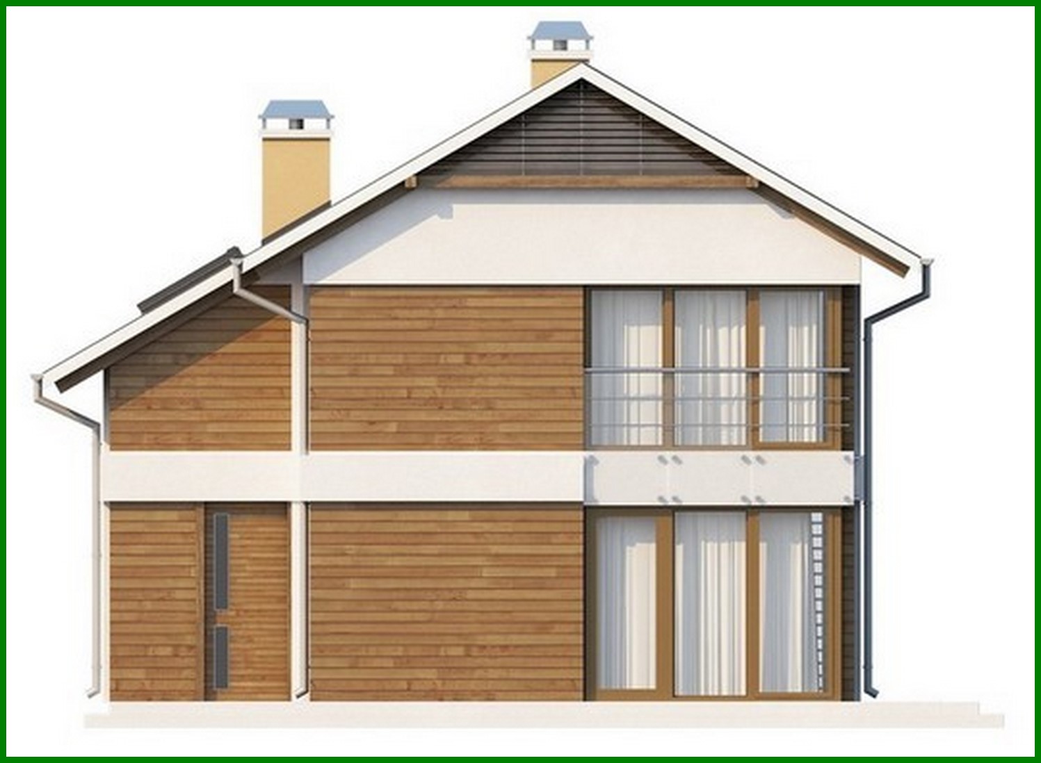 Visualization gallery - Two-story cottage for a narrow plot