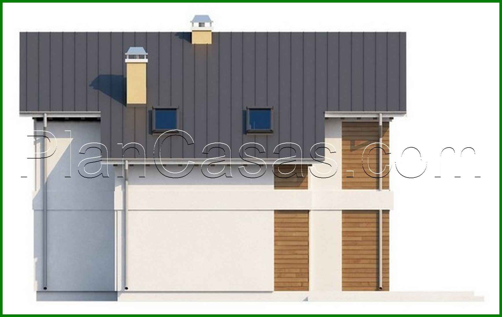 Visualization gallery - Two-story cottage for a narrow plot