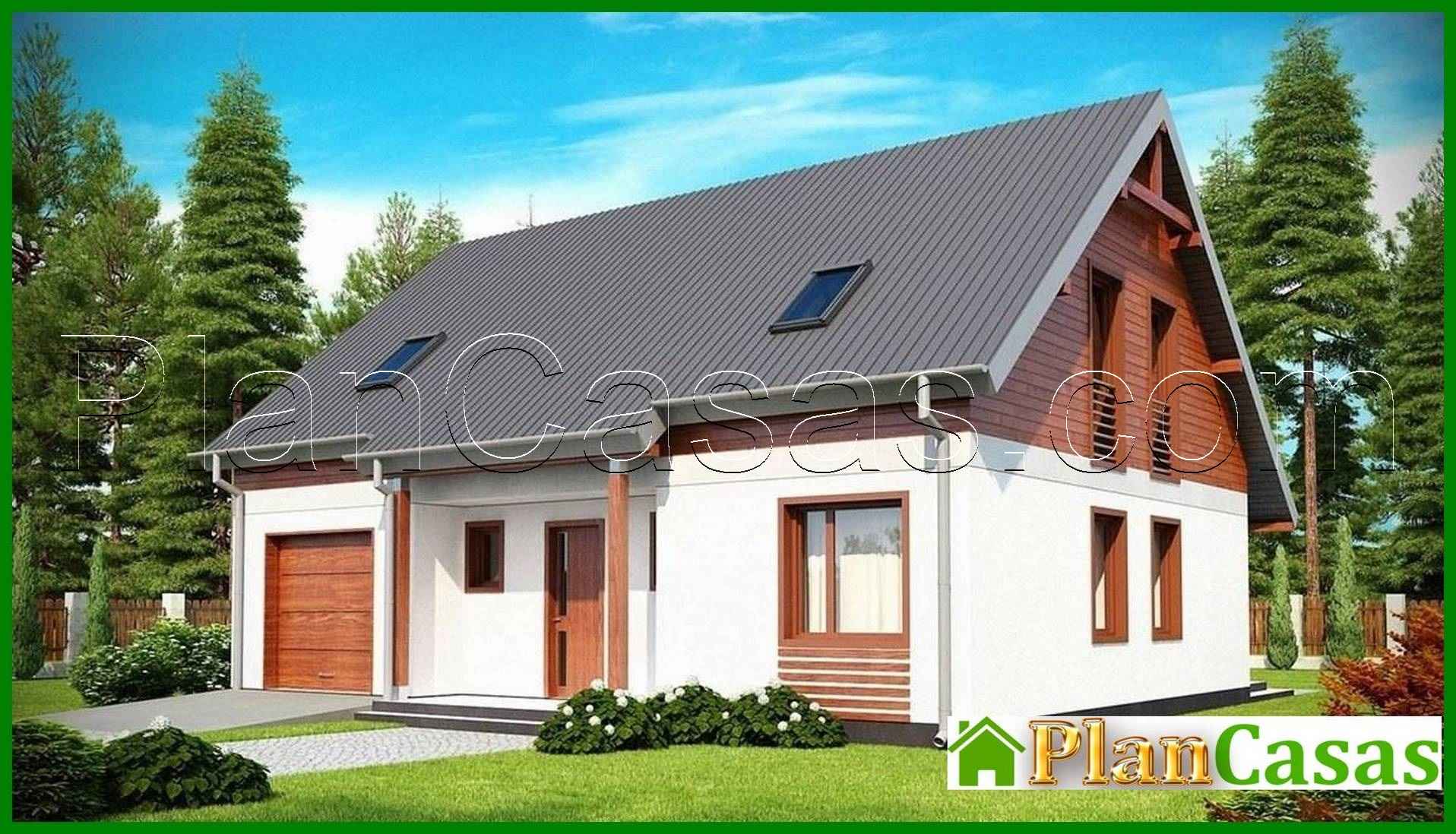 The design of the traditional style house with a gable roof house plan