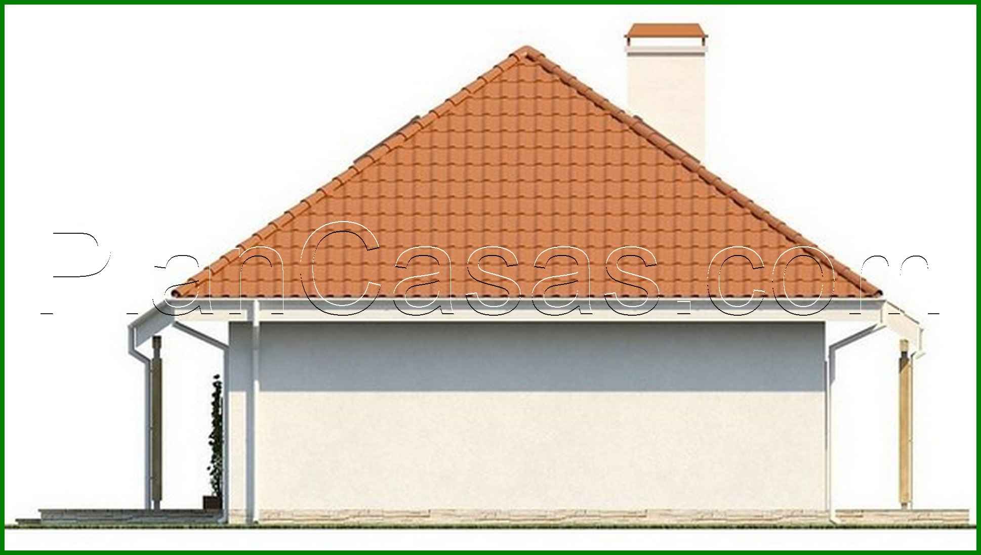 Visualization gallery - One-storey cottage project with a traditional-style attic