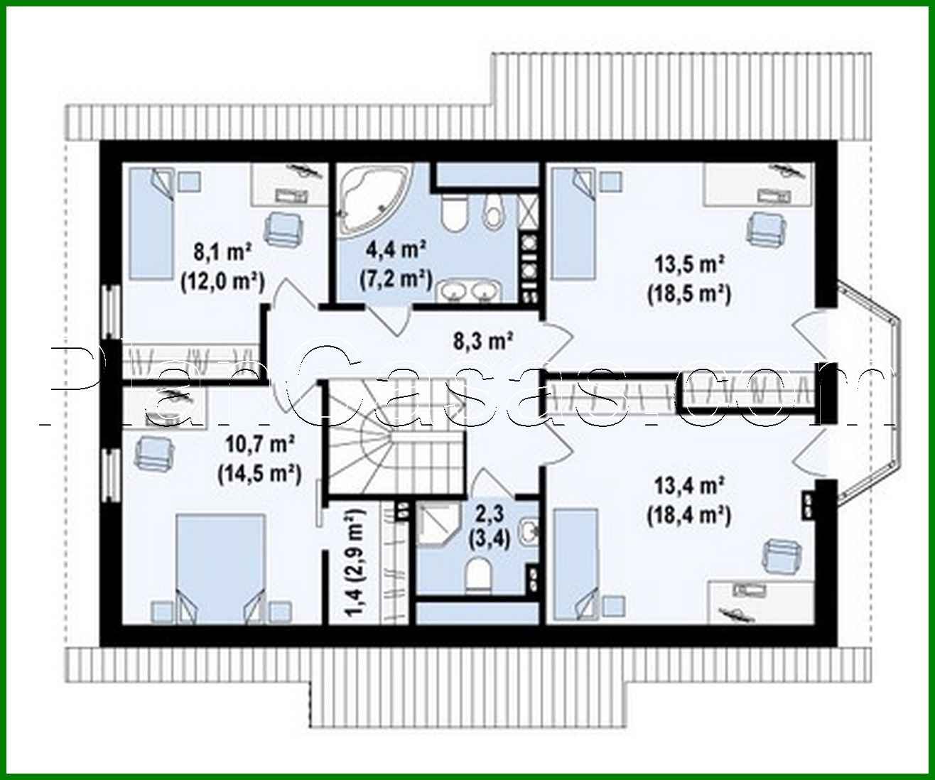 Visualization gallery - Cottage project with built-in garage, bay window and balcony