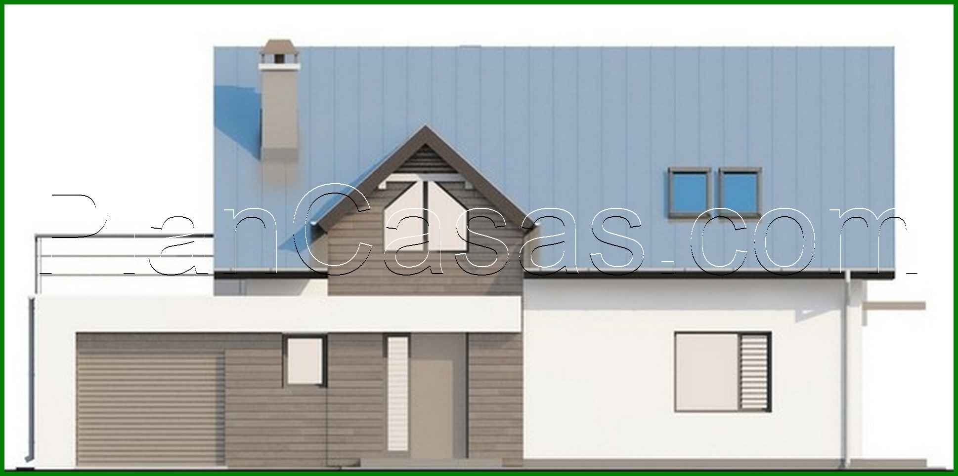 Visualization gallery - Project of a classic house with a terrace above the garage