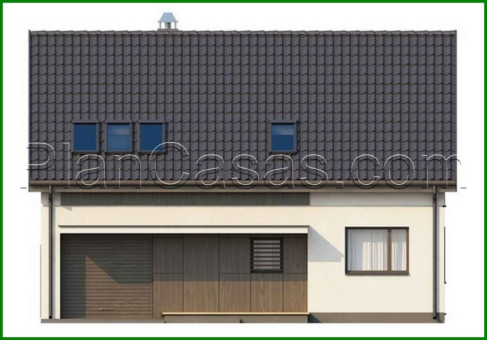 Visualization gallery - Project of a traditional cottage with a built-in garage