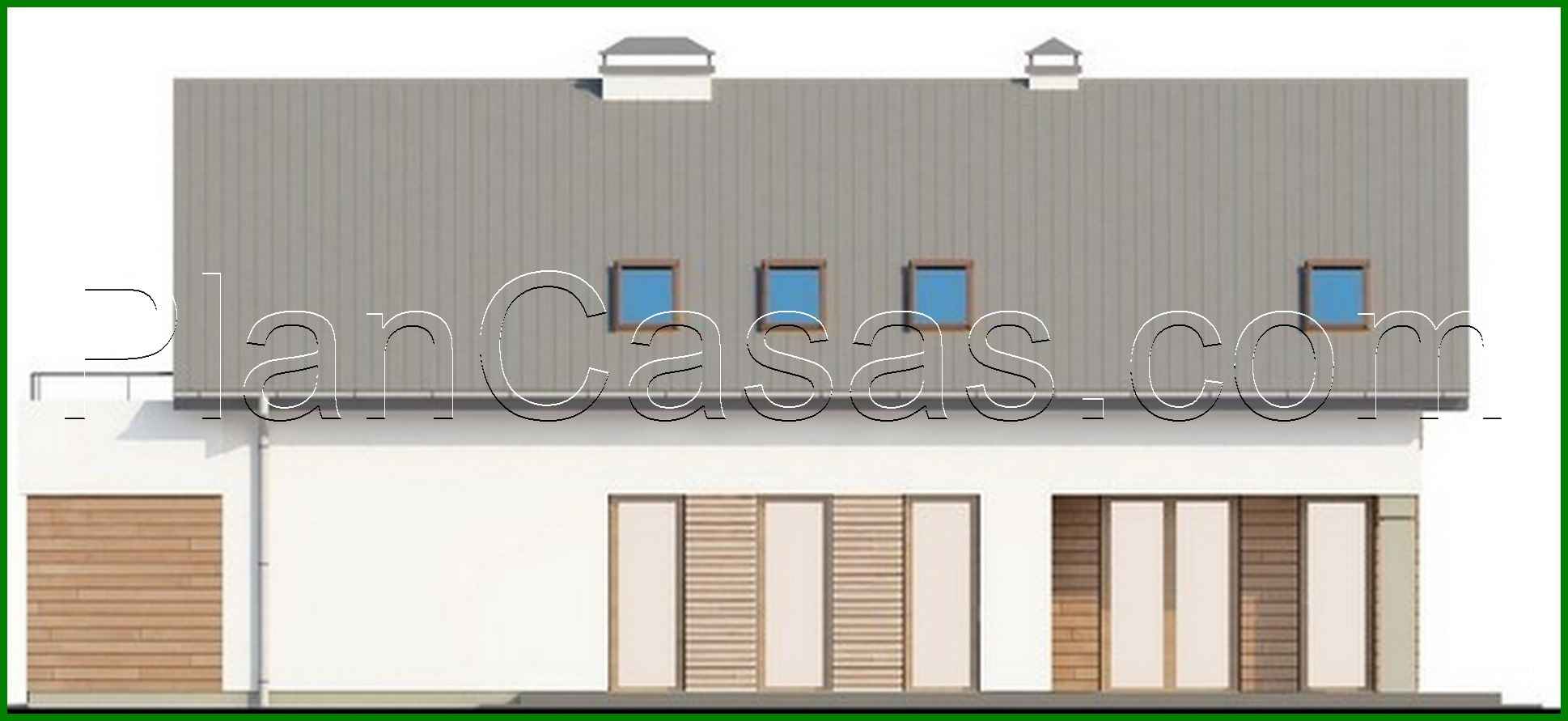 Visualization gallery - House project with a large terrace above the garage