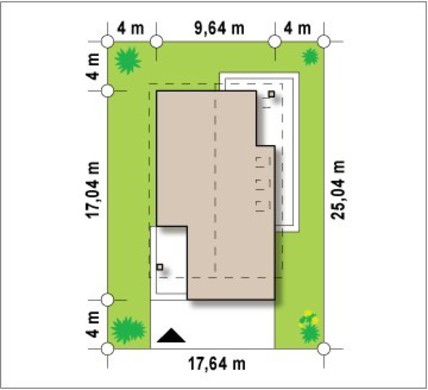 Visualization gallery - House project with a large terrace above the garage