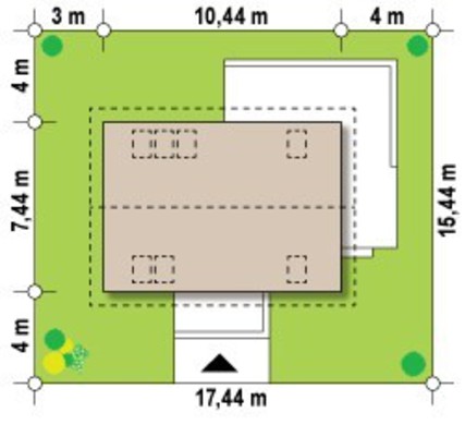 Visualization gallery - The project of a small country house with a corner window in the kitchen