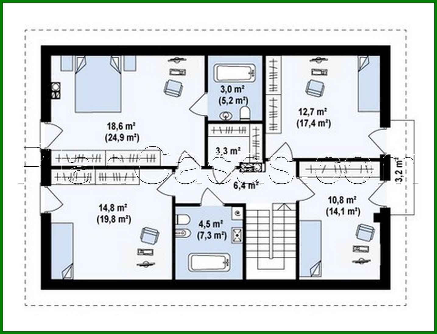 Visualization gallery - House project with an attic, a large technical room and an office