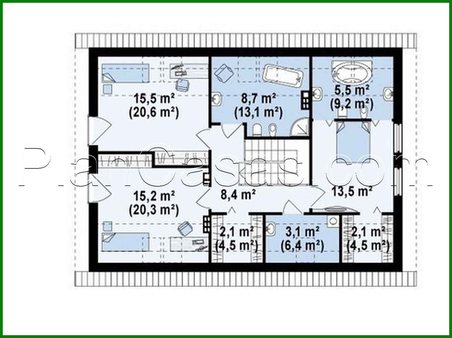 Visualization gallery - Classic house project with garage, extra bedroom