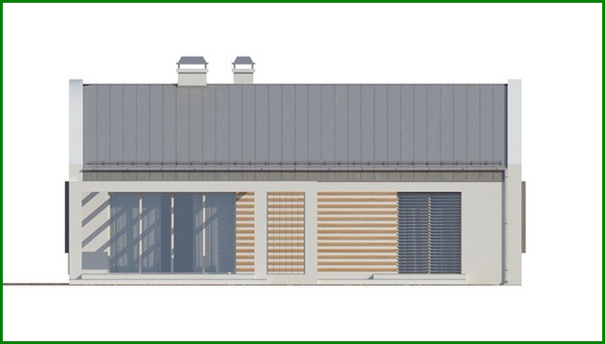 Visualization gallery - The project of an inexpensive energy-efficient modern cottage