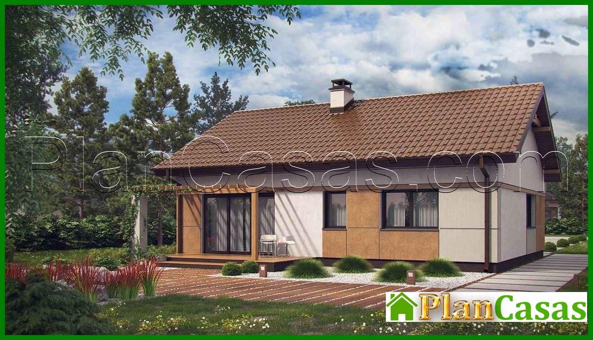 Visualization gallery - The project of a small neat one-story house with a gable roof
