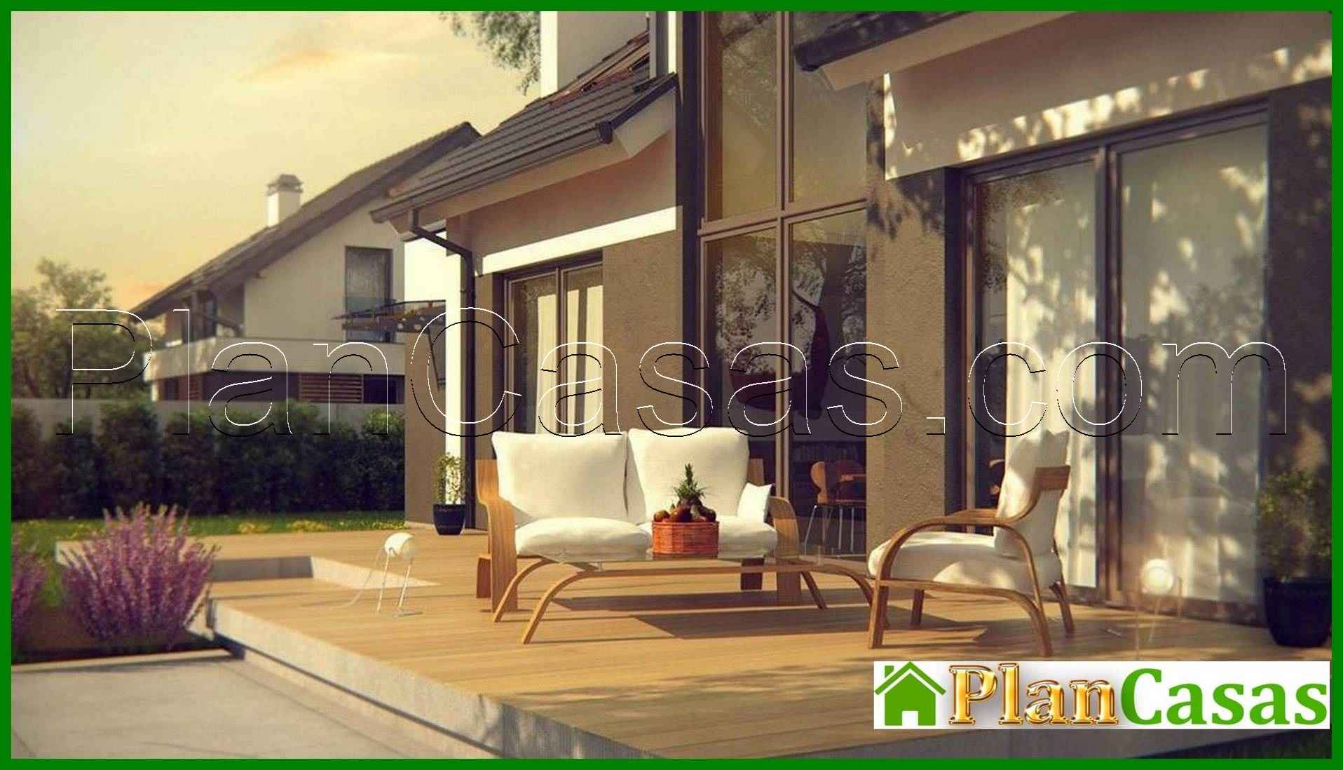 Visualization gallery - The project of a one-story house with an attic and a large front window in the living room