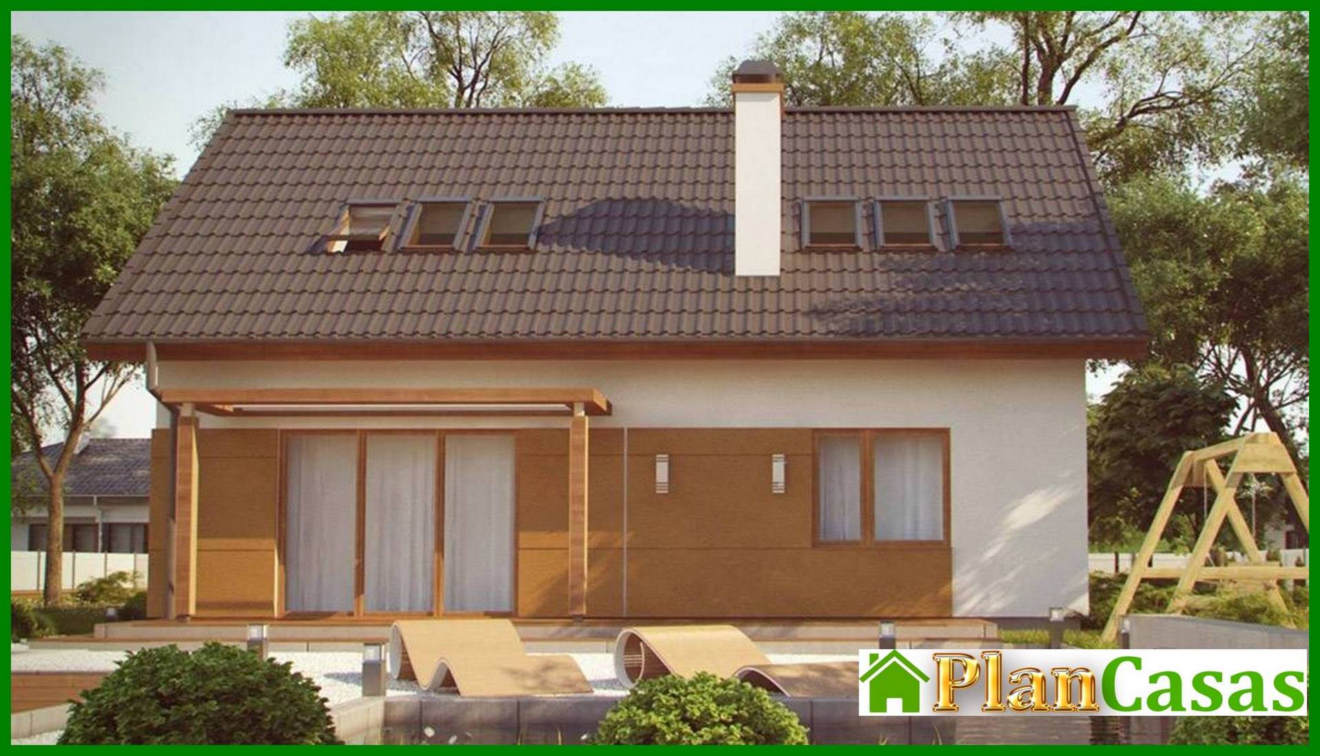 Visualization gallery - The project of an energy-saving house with an attic