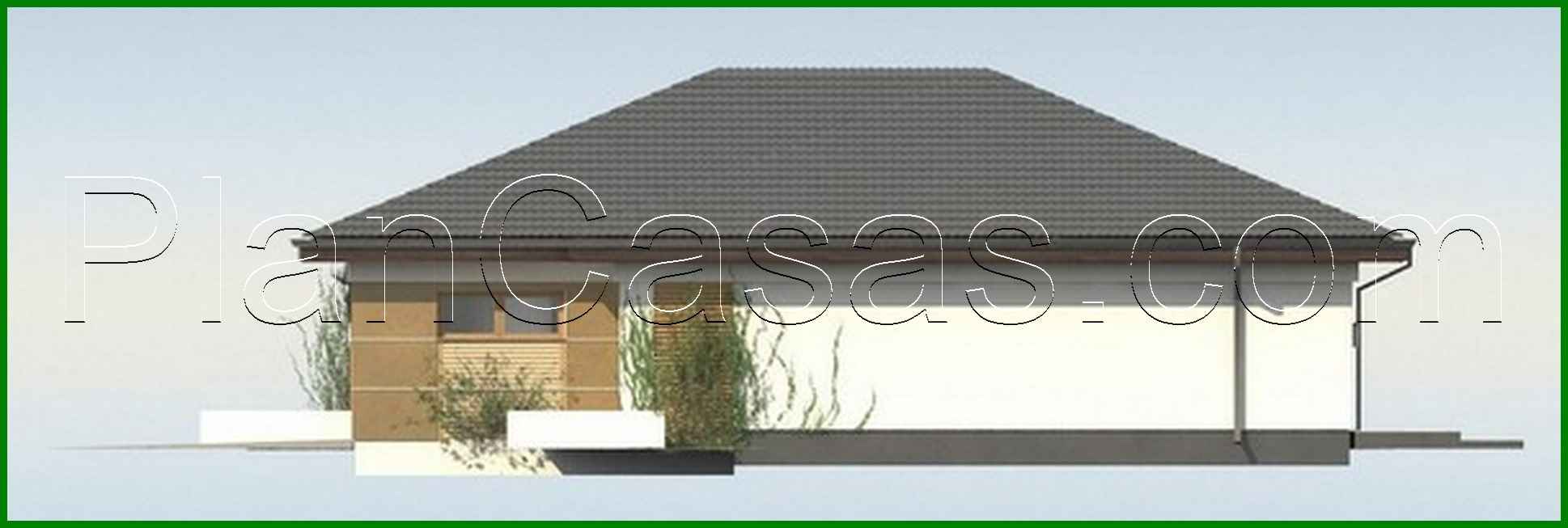 Visualization gallery - The project of a one-story house with a garage for one car