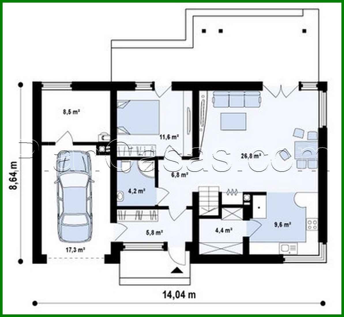 Visualization gallery - Cottage project with built-in garage and attic