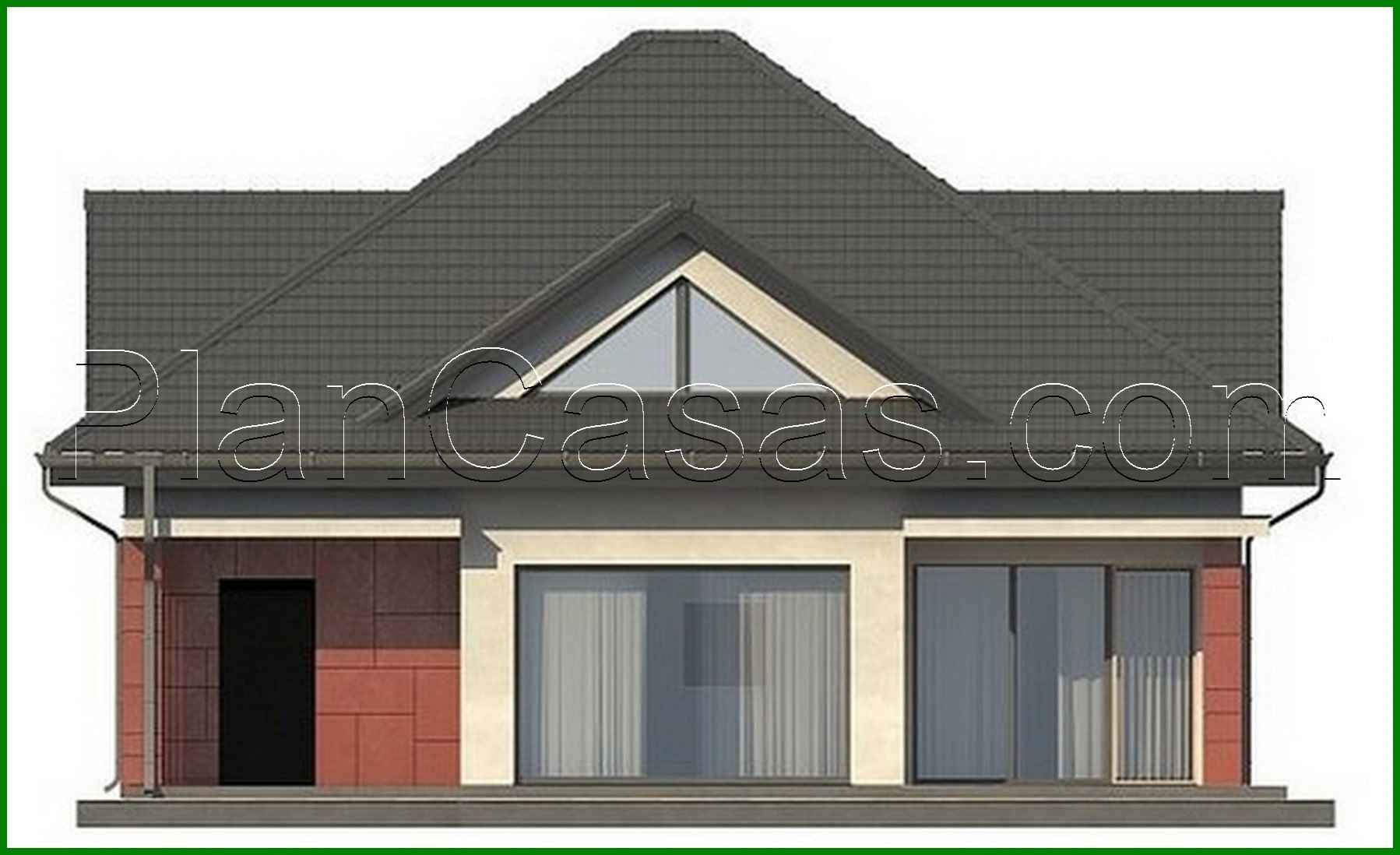 Visualization gallery - House project with integrated garage and glazed living room