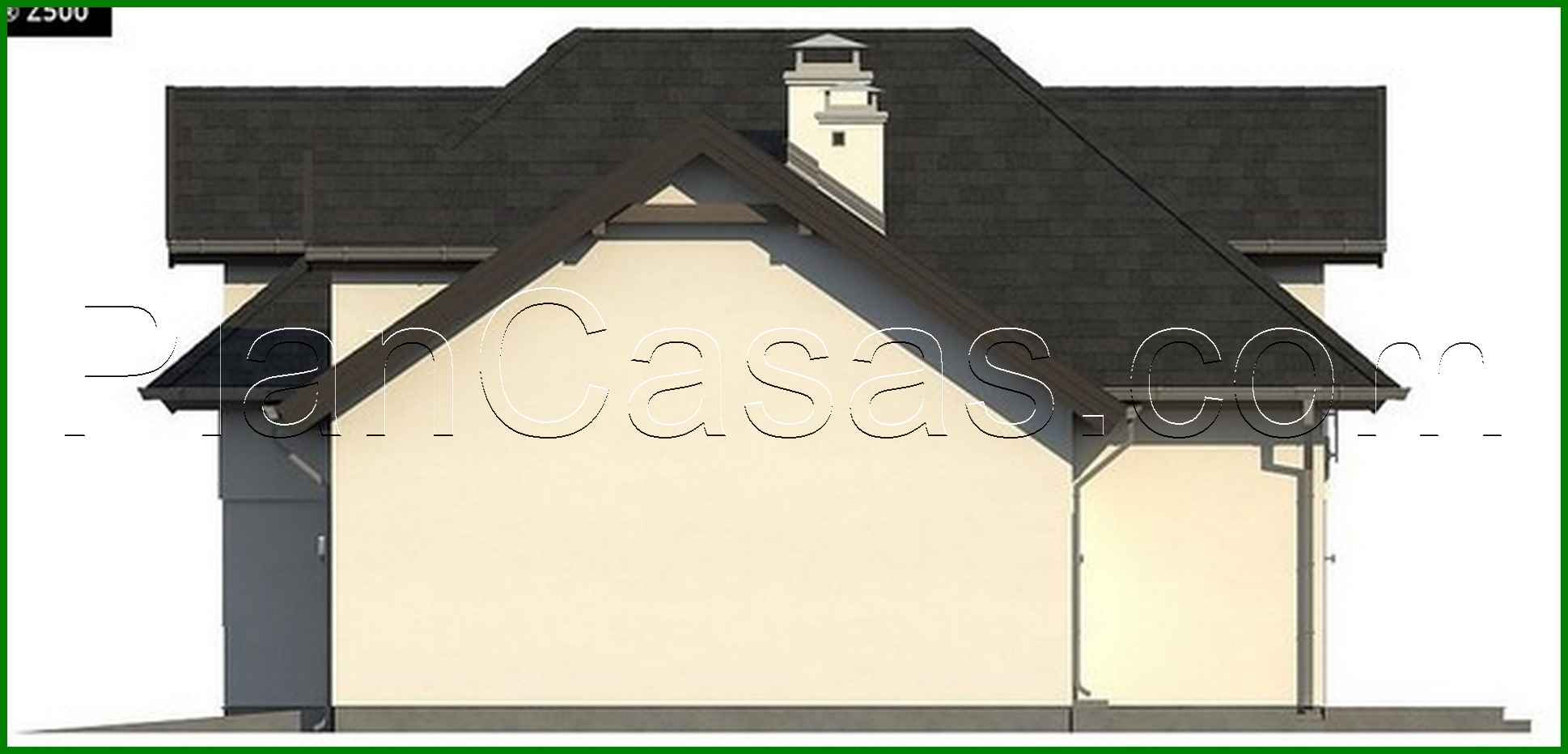 Visualization gallery - House project with interesting windows and a garage for two cars