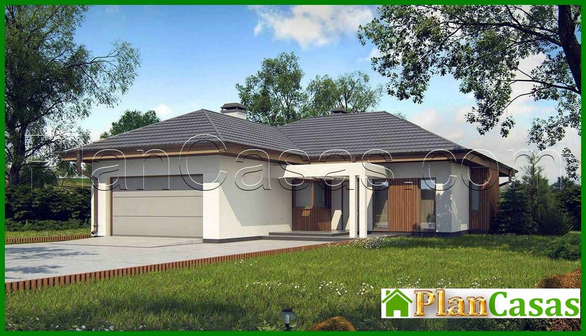 Visualization gallery - Project of a stylish practical one-story house